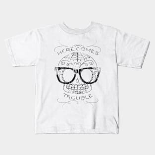 Here comes trouble Kids T-Shirt